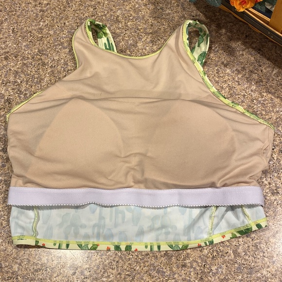 MOTT50 UPF 50+ 2 Piece Swim Suite Bikini Cactus Green Yellow L Removable Pads - Picture 6 of 16